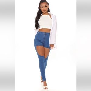 Fashion Nova Show Stopping Cut Out Jeans
